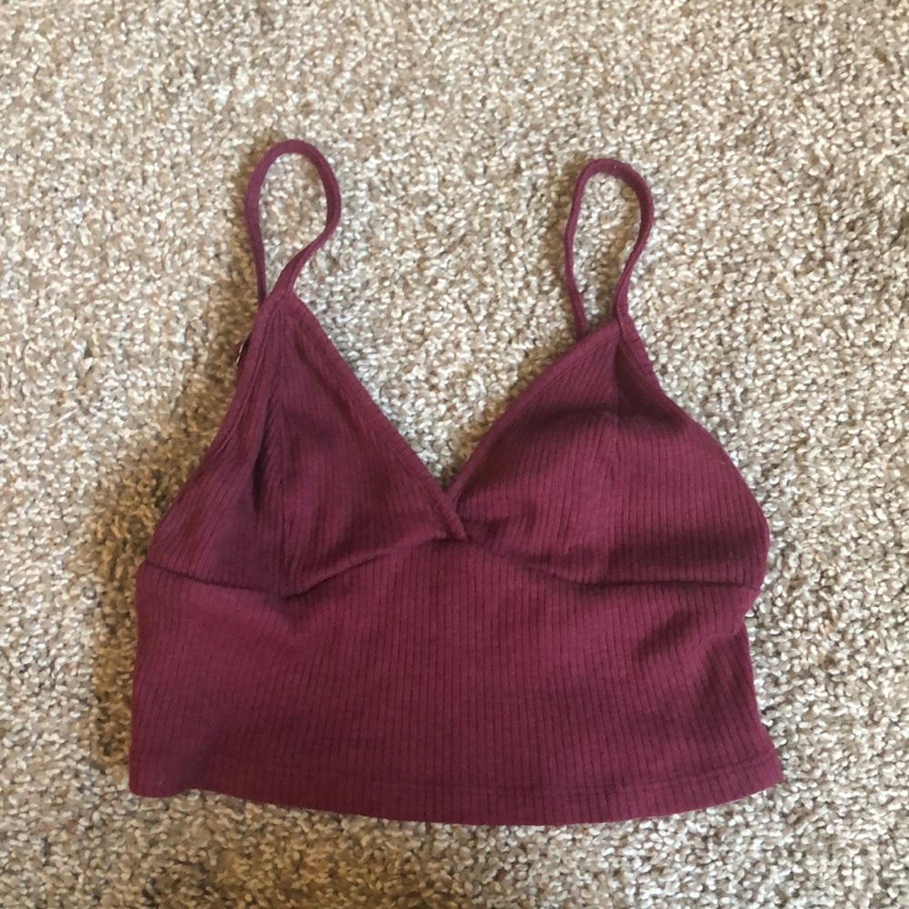 Maroon crop top